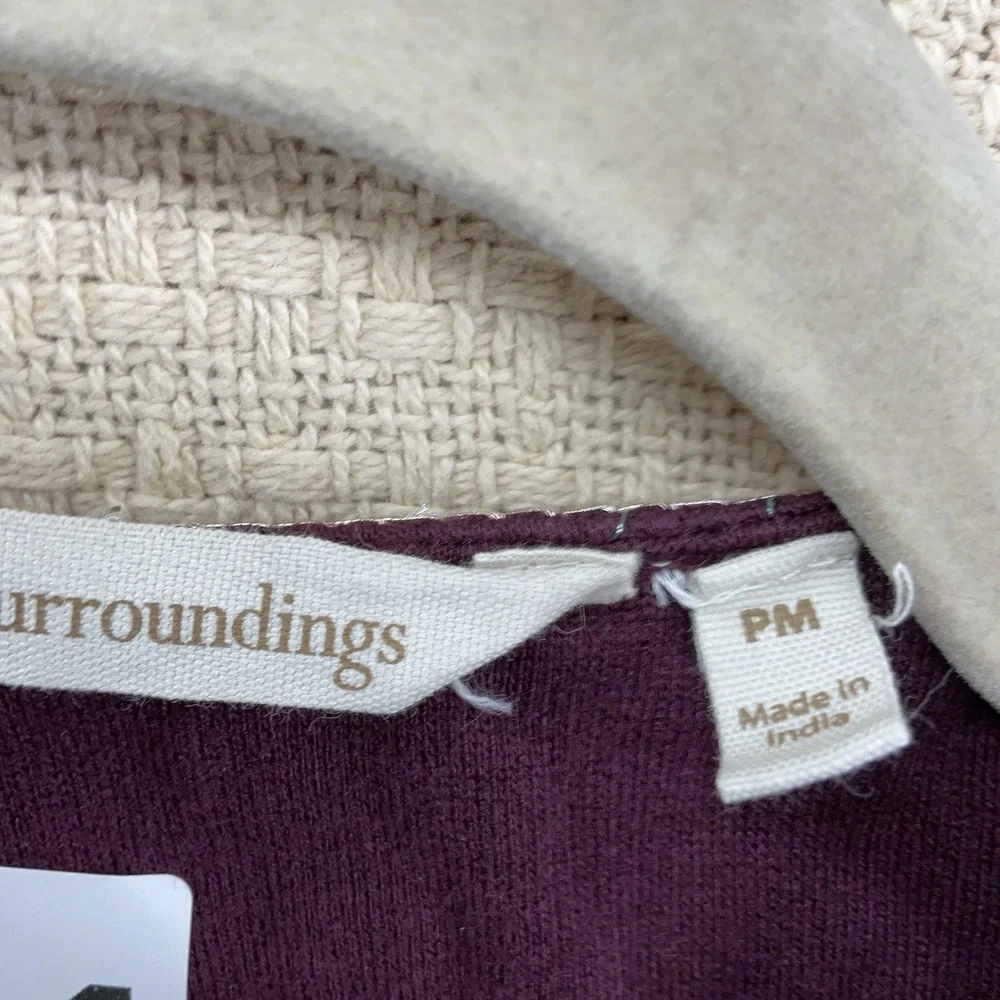 Soft Surroundings Open Cardigan Sweater Women's‎ PM Purple Fall Festival Topper